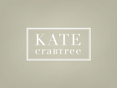 Kate Crabtree final logo concept all caps braizen classic enclosure serif timeless uppercase white