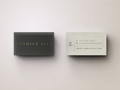 Candice Ilia all caps braizen business card c gilded gold jasmine byers jasminelless jasminellesse san serif serifs