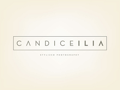 Candice Ilia Logo Exploration all caps braizen candice ilia sans serf warm grey
