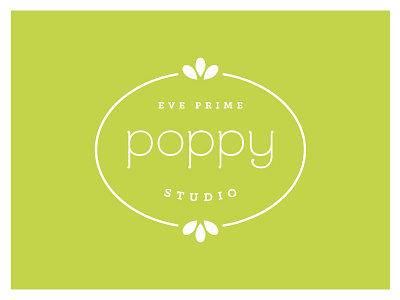 Poppy Studio :: Concept 2 all caps braizen eve prime green lime green logo lowercase poppy poppy studio slab serif