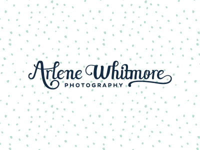 Arlene Whitmore Photography Logo braizen hand drawn jasmine byers jasmine ellesse jasminellesse logo navy photography sans serif script