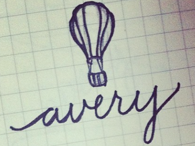 Sketching for Avery hot air balloon jasmine ellesse jasminellesse script sketching