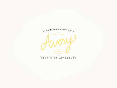 Avery Logo V3 archer avery branding hand drawn jasmine ellesse jasminellesse logo photographer script wedding