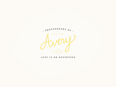 Avery Logo V3 archer avery branding hand drawn jasmine ellesse jasminellesse logo photographer script wedding