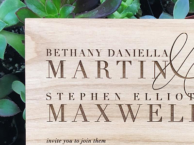 laser engraved wedding invitation classic didot invitation jasmine ellesse jasminellesse laser engraved lavēne and company sophistiated square wedding invitation weddings wood
