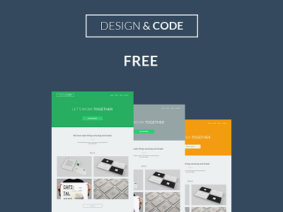 Design&Code flat freebies psd web design