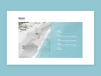 Playlist Block block clean fresh minimal music playlist simple summer web design