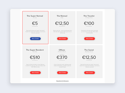 Price Table Block block design price table webdesign