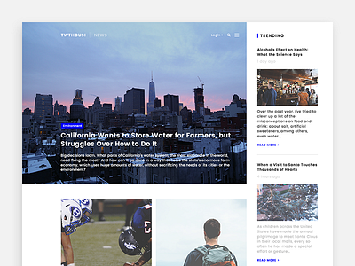 News Homepage – WIP clean designer freelancer header layout navigation news simple typography ui