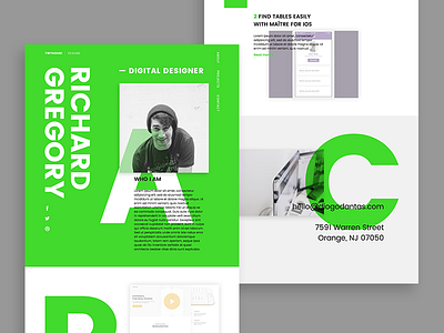 Personal Resume – WIP clean designer freelancer header layout navigation resume simple typography ui