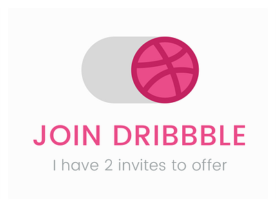 2x Dribbble Invite dribbble invitation invitation invite toggle