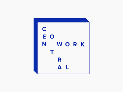 Cowork Logo variation blue central colors cowork lisbon red