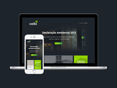 Celbi Homepage behance blue corporate dark freelance freelancer green homepage presentation type