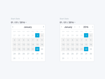 Data Picker blue button components dashboard drop shadow flat interface price table styleguide ui