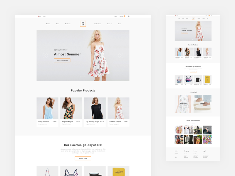 eCommerce Homepage Layout — Version 1 by Diogo Dantas on Dribbble