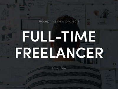 I'm Now a Full Time Freelancer announcement available designer digital freelance freelance designer full time interface new projects ui