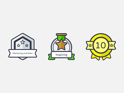 Badges Design badge branding design emblem icon positions reward rewards start