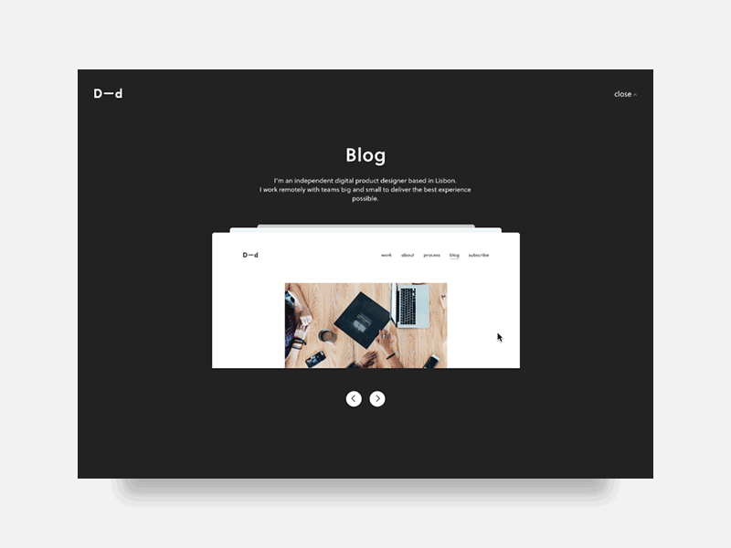 Portfolio Navigation Concept 3