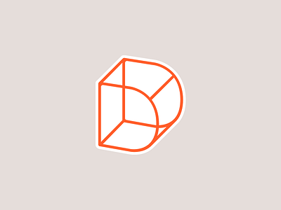 Personal Brand Update, Logo Sticker Style brand identity designer freelance freelancer line logo monogram orange personal