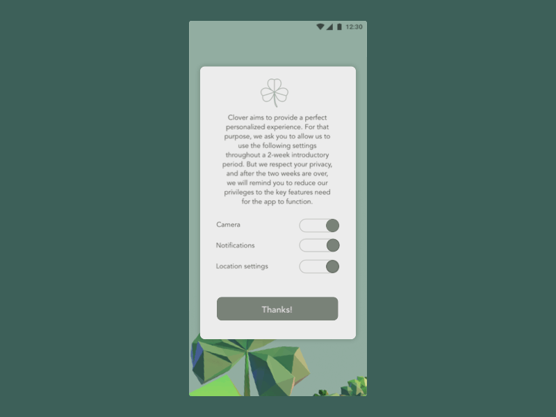 Transition to main screen animation app calm design flat illustration meditation mindfulness minimal principle profile soft spirituality transition transitions ui uiux ux ux ui uxui