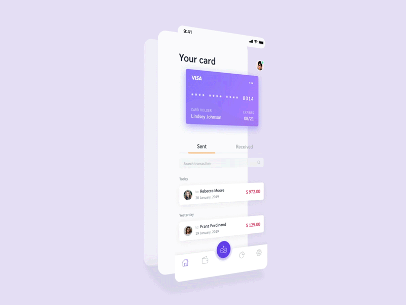 Interface Animation Of Banking App