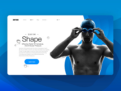 Rhythm Theme // Redesign Concept // Swim bodybuilding branding design logo sports ui website design