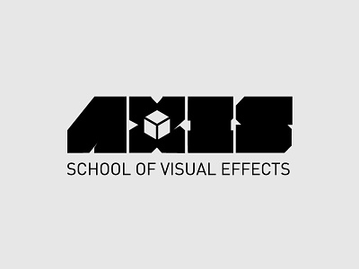 Axis School of Design Logo V2 axis cube effects logo school visual