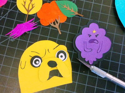 Watch out for the GUT GRINDER! adventure time art paper