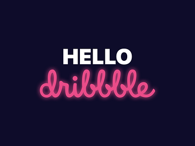 hello dribbble 🦖 design graphic design typography ui vector
