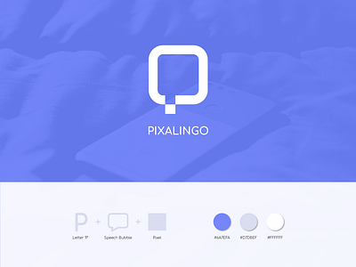Pixalingo app branding design flat illustration illustrator logo messaging app minimal typography ui ux vector