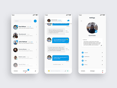 Pixalingo UI - Messaging app design