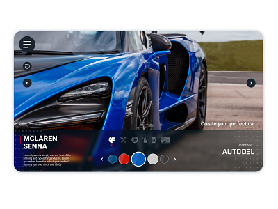 Autodel - UI Design - Color picker app blue branding color picker configurator design illustration illustrator logo minimal ui ux web