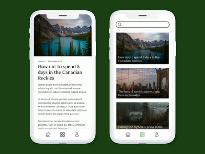 Travel Journalism App app app design app ui design ios iphone iphone x news news app news feed reading reading app reading list travel travel app travelling ui