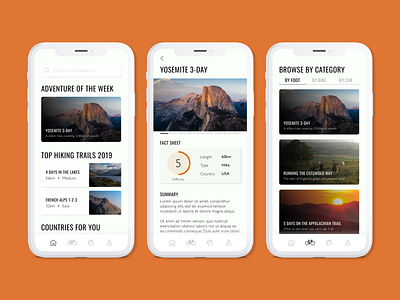 Adventure Planning App app app design app ui design holiday ios iphone iphone x reading ui