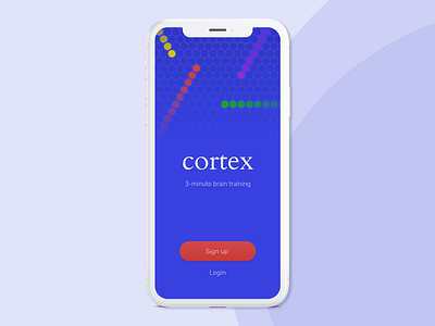 Brain Training App app app design design game game app ios iphone iphone x login login screen sketch