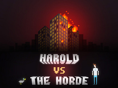 Harold VS The Horde 80s adventure art devil duck game game art pixel art point and click retro satan wallpaper