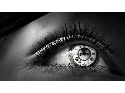 Stitch V2 clock dark eye noir photomanipulation photoreal photorealistic steampunk stylized