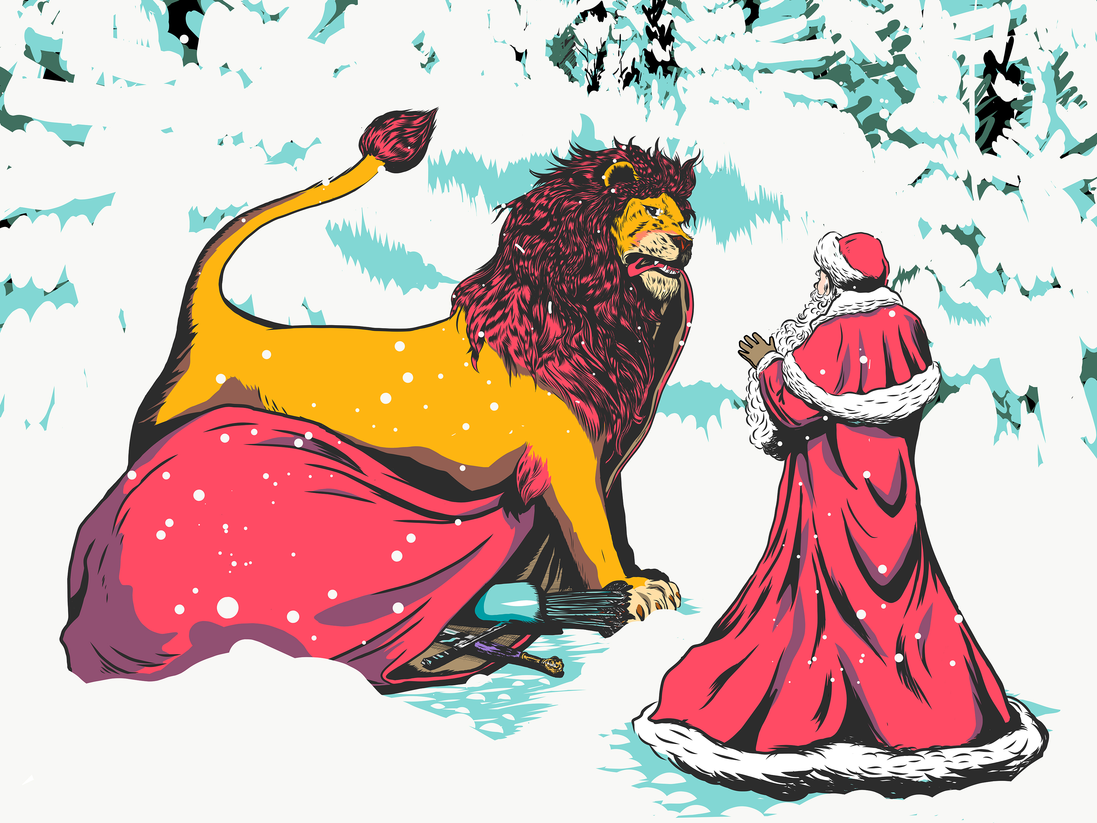 Aslan And Father Christmas By Stephen Procopio On Dribbble