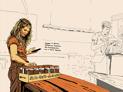 Andrea beer beer art digital coloring drawing illustration penandink photoshop
