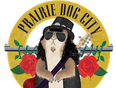 Prairie Dog City 2 guns n roses illustration prairie dog slash