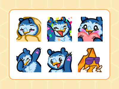Emotes emotes illustration owlbear stream twitch