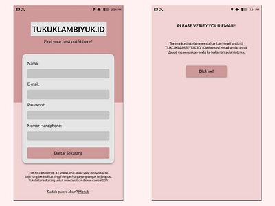 Sign Up and Verify Page android application apps design figma mobile apps mobile design platform shopping social media ui design user experience user interface