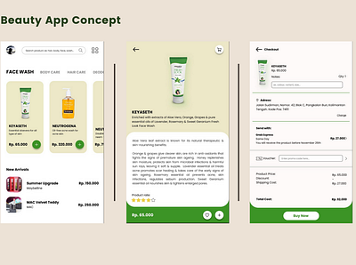 Beauty App Concept android application apps beauty beauty app concept design design figma mobile apps mobile design shopping ui design ui ux user interface