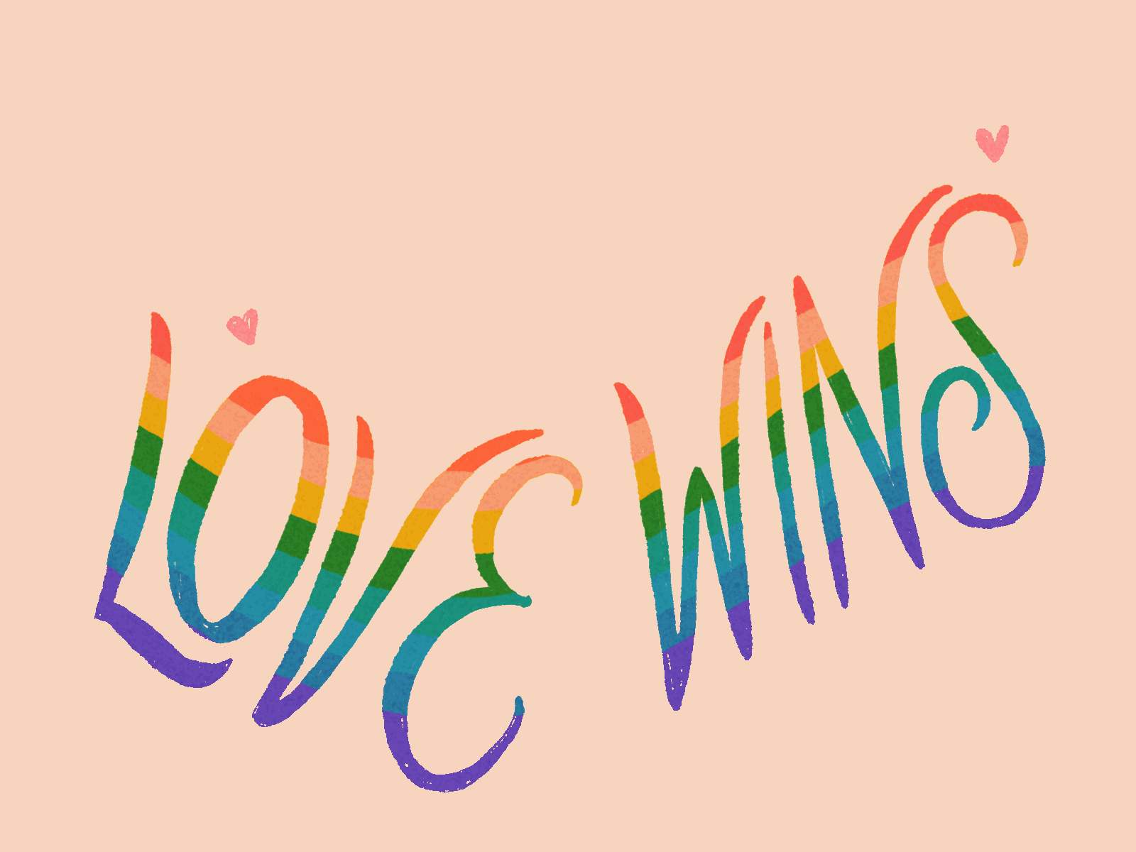 Love Wins animation design goodtype goodtypetuesday illustration lettering love loveislove rainbow typography