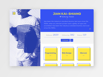 Daily UI #06 - User Profile dailyui