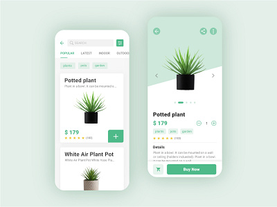 Daily UI #12 - E-Commerce Shop app dailyui design e comerce plant app shopping app ui