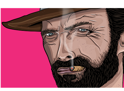 Clint Eastwood Illustration illustration vector
