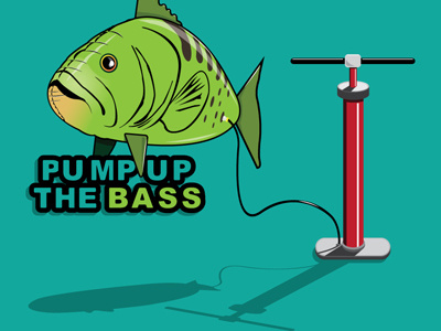 Pump up The Bass bass illustration