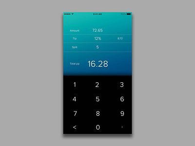 Dailyui 004 004 app calculator daily 100 challenge dailyui design digital per person tip calculator ui