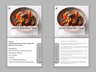 Dailyui 040 040 app branding daily 100 challenge dailyui dailyui040 design digital flat food identity methods minimal mobile recipe typogaphy typography ui ux web